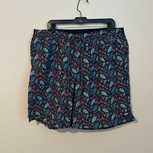 Saxx Cannonball 2 in 1 Swim Trunks Size XXL Graphic Leaf Print